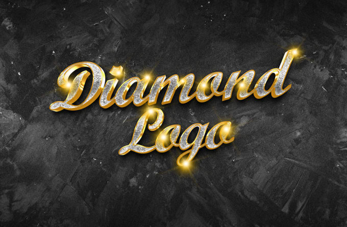 Gig Preview - Design a diamond, luxury,  feminine, glitter logo in 1 hour