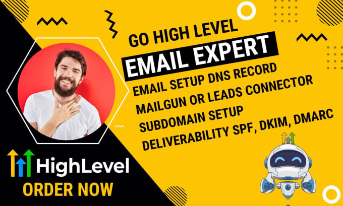 Gig Preview - Setup email deliverability on go high level or fix email ghl problems