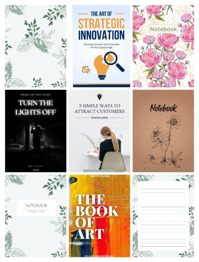 Bestseller - design unique book cover and KDP notebook cover design