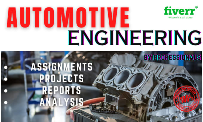 Gig Preview - Do any kind of assignments and reports about automotive engineering