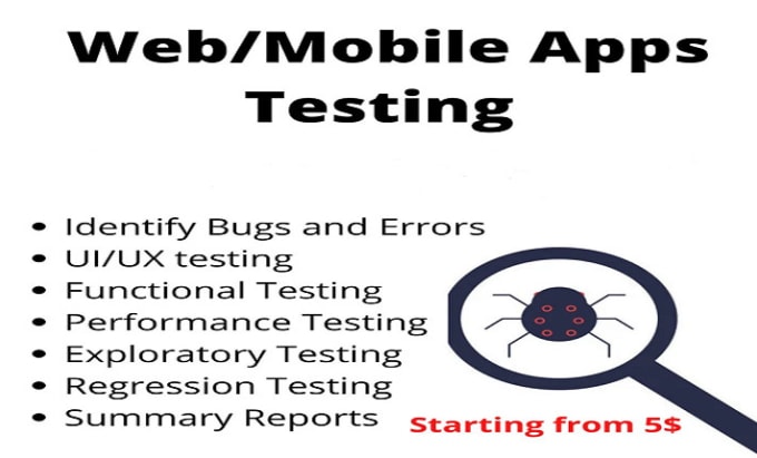 Gig Preview - Test your website or app for bugs, usability, UI, UX and create a summary report