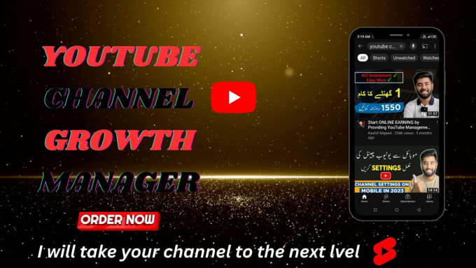 Gig Preview - Be your youtube channel growth manager