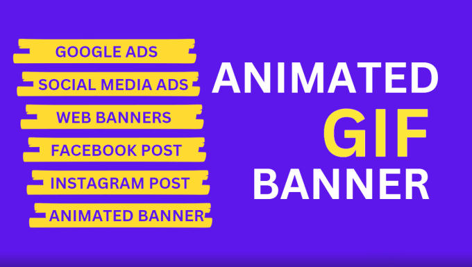 Gig Preview - Design GIF animated banner and animated GIF ads