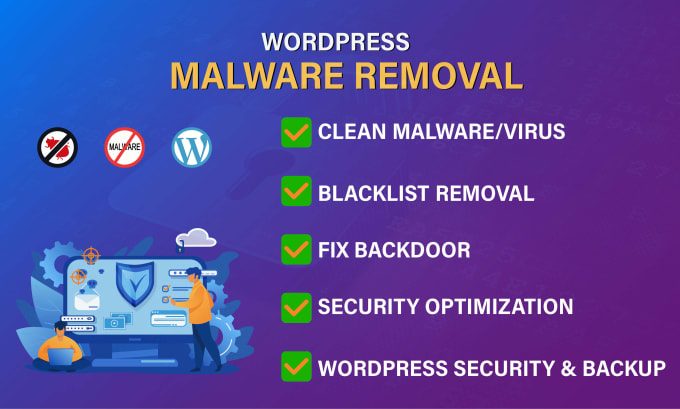 Gig Preview - Remove wordpress malware from your site and safeguard it