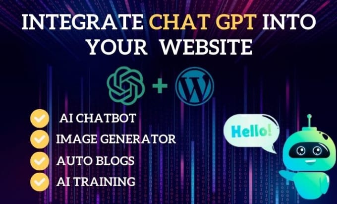 Gig Preview - Integrate chatgpt openai into wordpress website, integrate chatgpt api