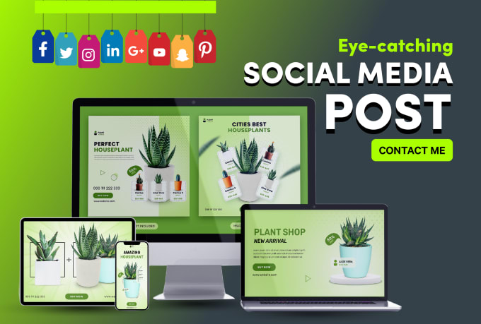 Gig Preview - Create attractive social media designs