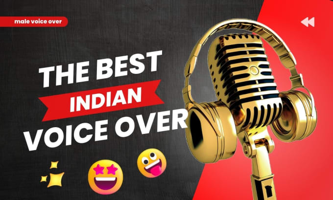 Gig Preview - Provide professional voice over in english and hindi male