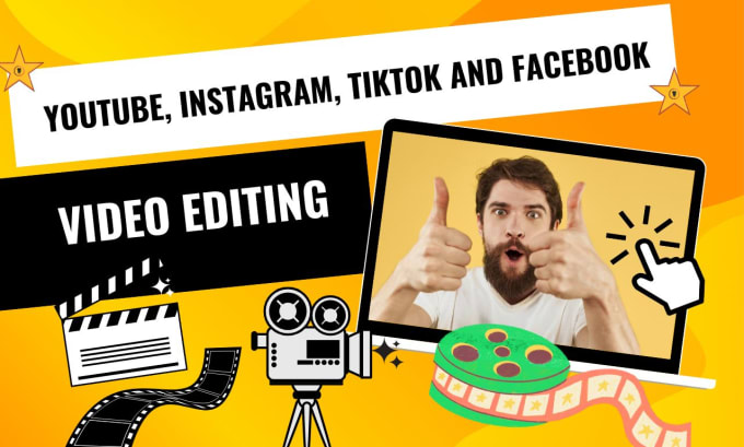 Gig Preview - Do professional video editing for youtube, instagram, tiktok and facebook