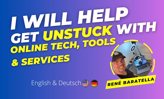 Gig Preview - Help you with online tech, tools, software, ai, integrations english und deutsch