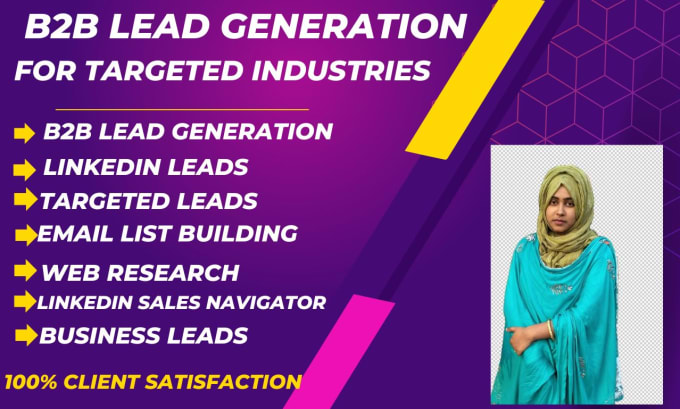 Gig Preview - Do b2b lead generation for targeted industries