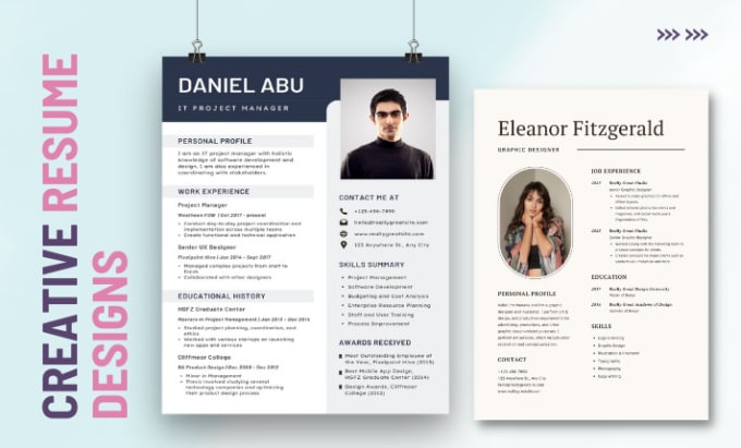 Gig Preview - Create a modern and professional resume design