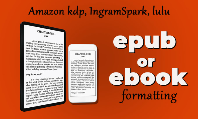 Gig Preview - Do google ebook formatting, kindle ebook, lulu epub