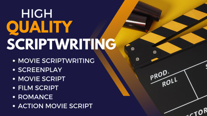 Gig Preview - Do movie script writing, movie scripts, screenplay, movie script writer