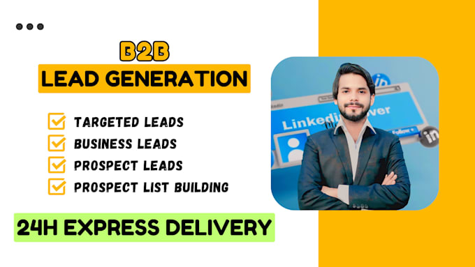 Gig Preview - B2b targeted lead generation, web research, email list building for any industry