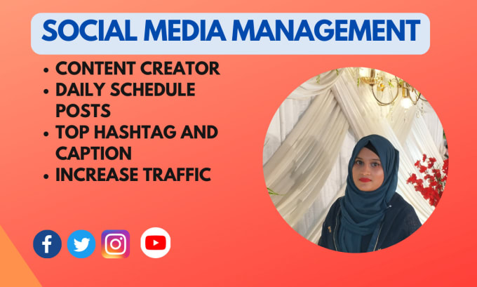 Gig Preview - Be your social media marketing manager and content creator