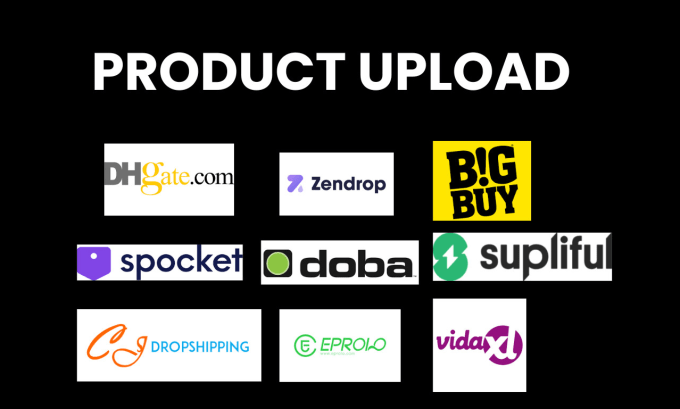 Gig Preview - Upload products to shopify store via temu bigbuy zendrop dsers supliful shein