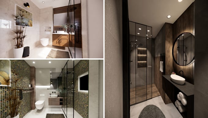 Gig Preview - Design stylish bathrooms, closets,laundry spaces with 3d visuals and materials