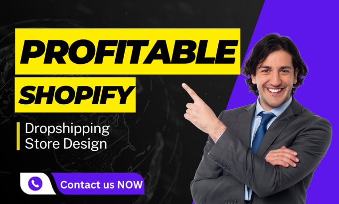 Gig Preview - Do shopify dropshipping store or build automated shopify website design