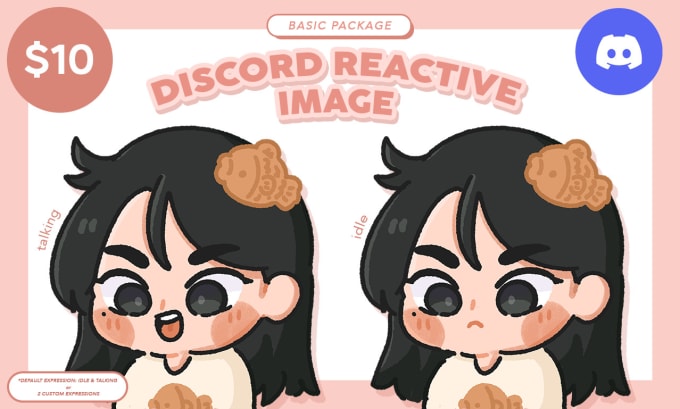 Gig Preview - Draw discord reactive image png for pngtuber vtuber streaming