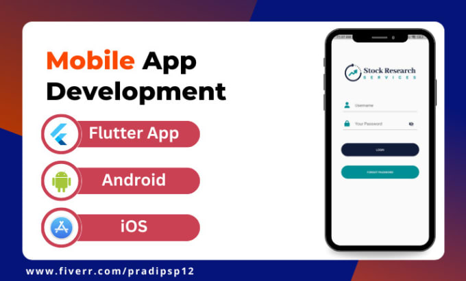 Gig Preview - Build ios and android mobile app development using flutter