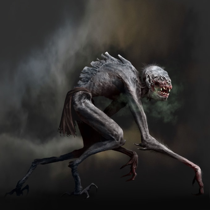 Bestseller - draw creature concept art in semi realistic style