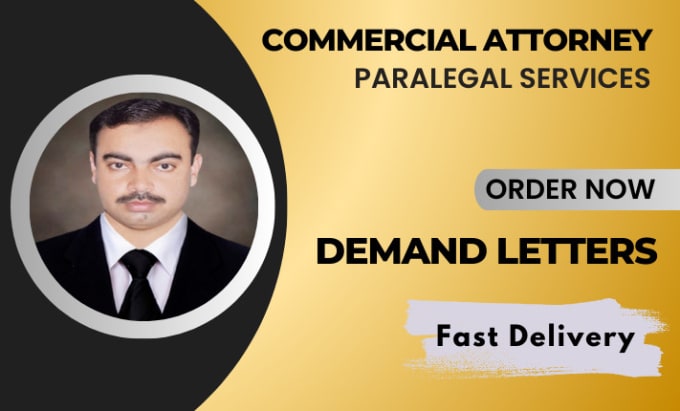 Gig Preview - Write demand letter as an expert commercial attorney