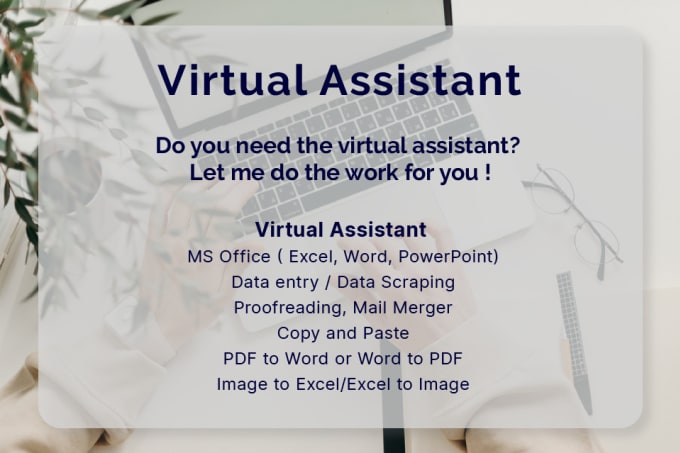 Gig Preview - Virtual admin assistant for your business as well as personal