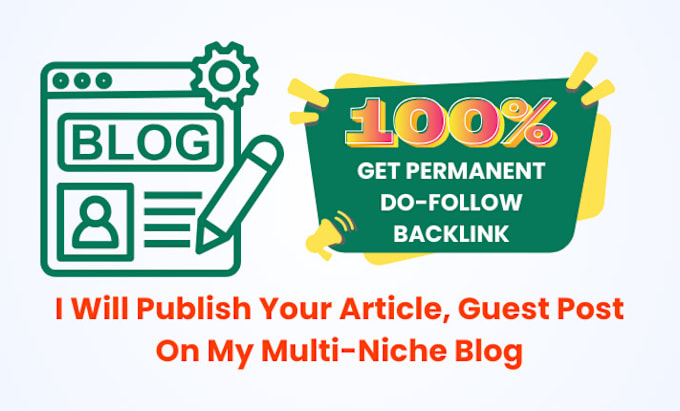 Gig Preview - Publish your article, guest post on my multi niche blog