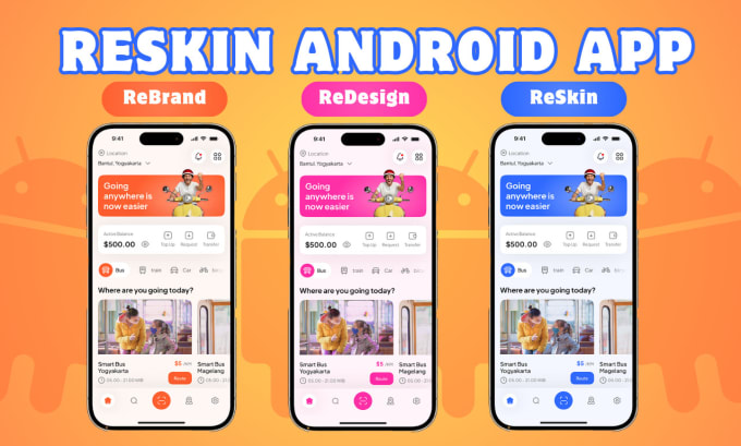 Gig Preview - Reskin app, redesign your android app and reskin codecanyon