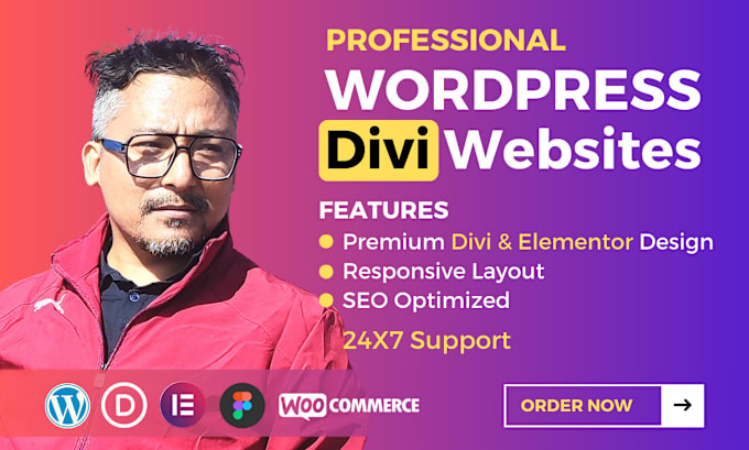 Gig Preview - Design divi theme, divi template and divi wordpress website