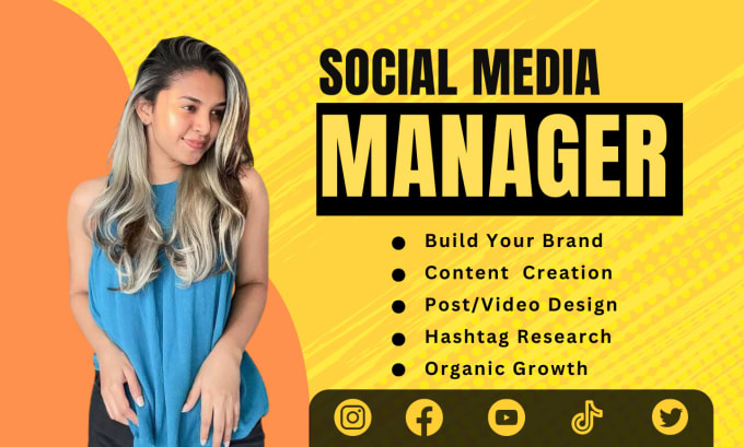 Gig Preview - Be your social media manager and graphic designer content creator