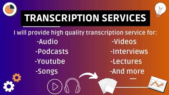 Gig Preview - Provide english transcription of audio, video file or add subtitles