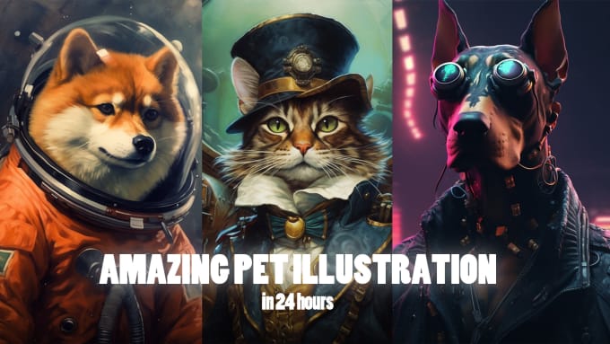 Gig Preview - Turn your beloved pets into stunning character illustration