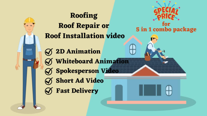 Gig Preview - Do roofing video roof repair roof installation video