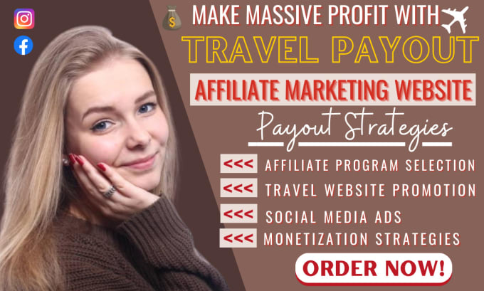 Gig Preview - Make passive profit with travel affiliate website, affiliate marketing