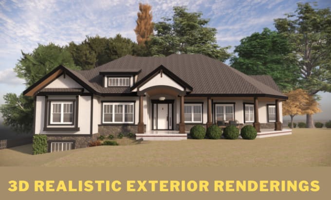 Gig Preview - Do 3d realistic exterior renderings in chief architect