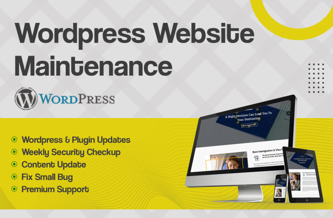 Gig Preview - Provide maintenance and support for your wordpress website