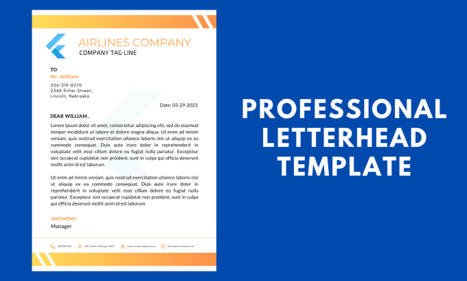 Gig Preview - Design letterheads using canva pro