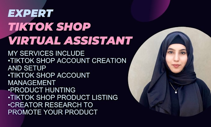 Gig Preview - Be your tik tok shop virtual assistant