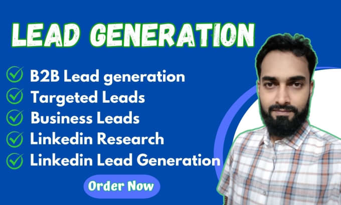 Gig Preview - Do b2b lead generation linkedin and web research