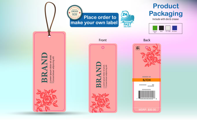 Gig Preview - Design hangtag label, price tag label, barcode label, luxary