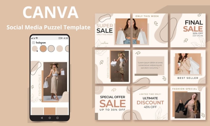 Gig Preview - Design canva instagram templates for a beautiful feed