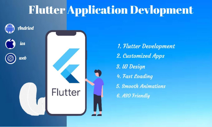 Gig Preview - Be your flutter developer for android and IOS flutter mobile app development