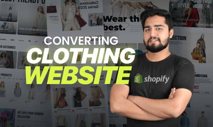 Gig Preview - Do shopify clothing website design, women fashion store, apparel dropshipping