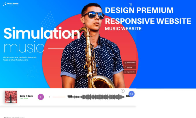 Gig Preview - Design music website, dj website for artist, band, dj with booking functionality