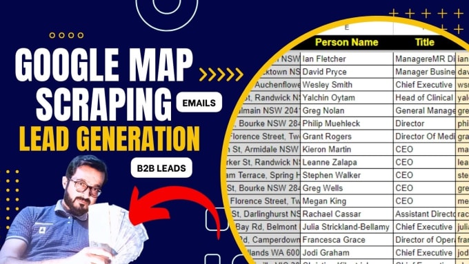 Gig Preview - Do google map scraping, lead generation and b2b leads