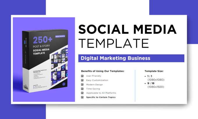 Bestseller - sell 250 canva templates for digital marketing social media