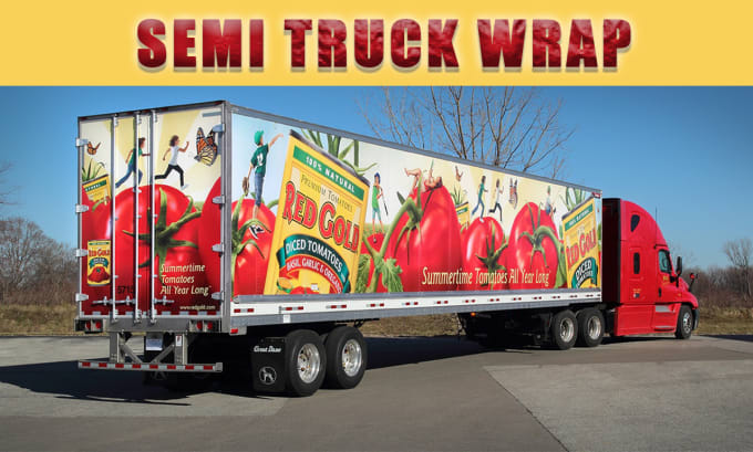 Gig Preview - Design truck wrap, food truck wrap, trailer semi wrap