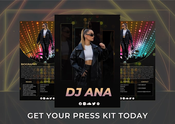 Gig Preview - Design within 24hrs media kit,epk,dj kit with pdf links