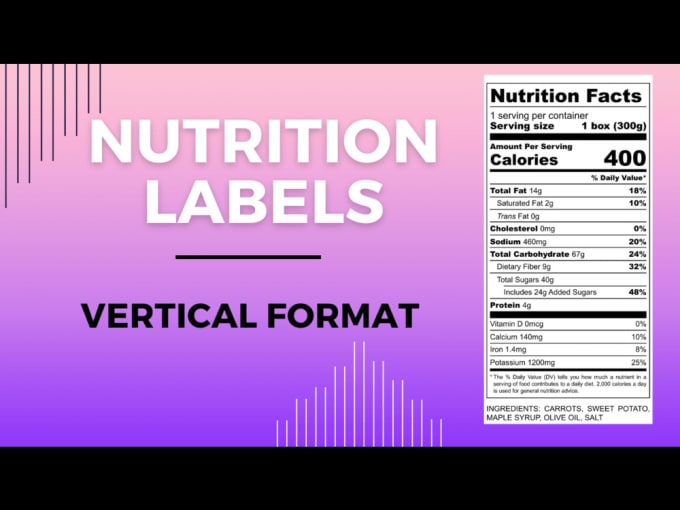 Gig Preview - Make fda, cfia compliant nutrition fact and drug fact labels for you